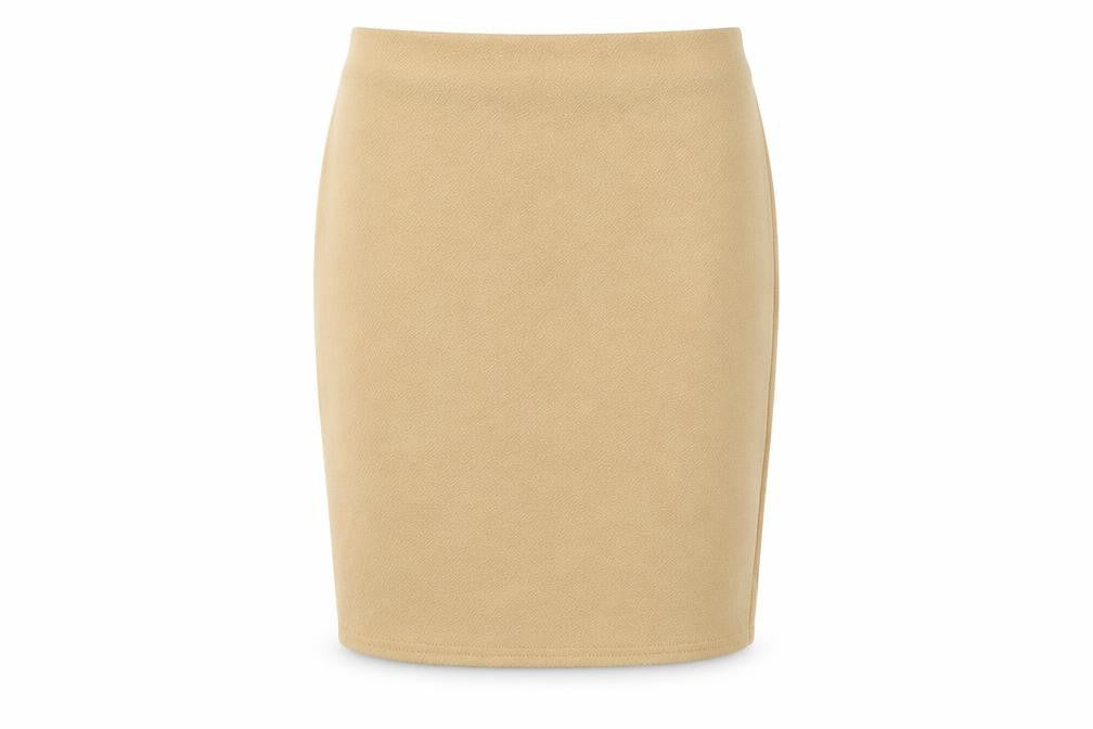 PRETTYLITTLETHING Womens Beige Polyester Bandage Skirt Size 4