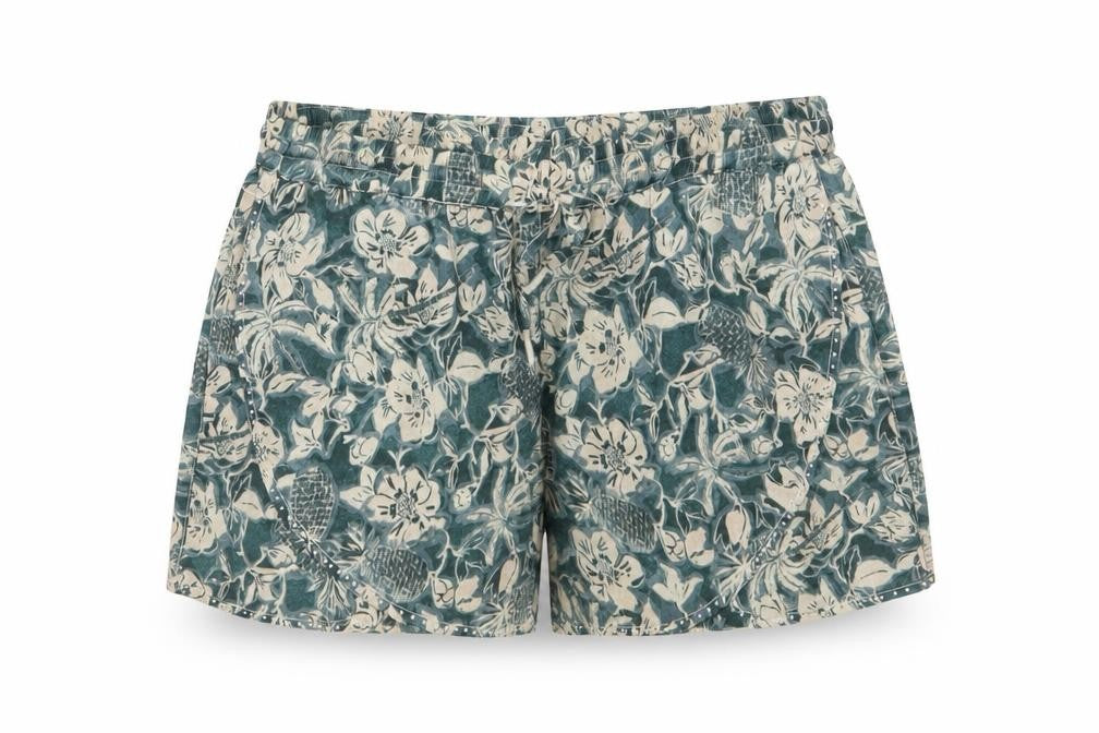Scotch R'Belle Girls Green Floral Viscose Bermuda Shorts Size 12 Years Regular Drawstring