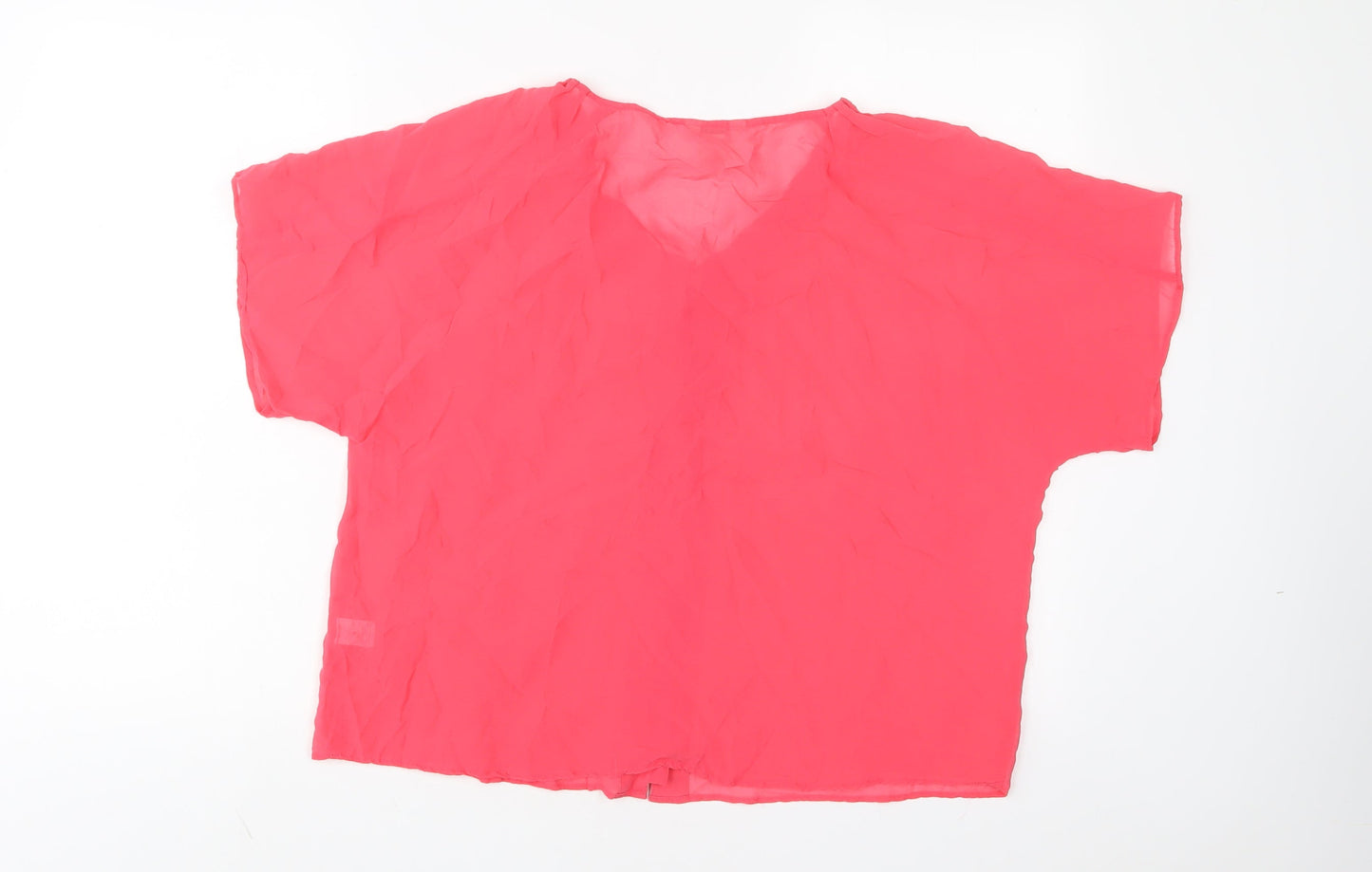 Monsoon Womens Pink Silk Basic T-Shirt Size 10 Scoop Neck