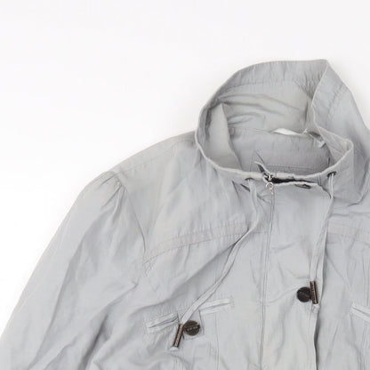 Per Una Womens Grey Jacket Size 12 Zip