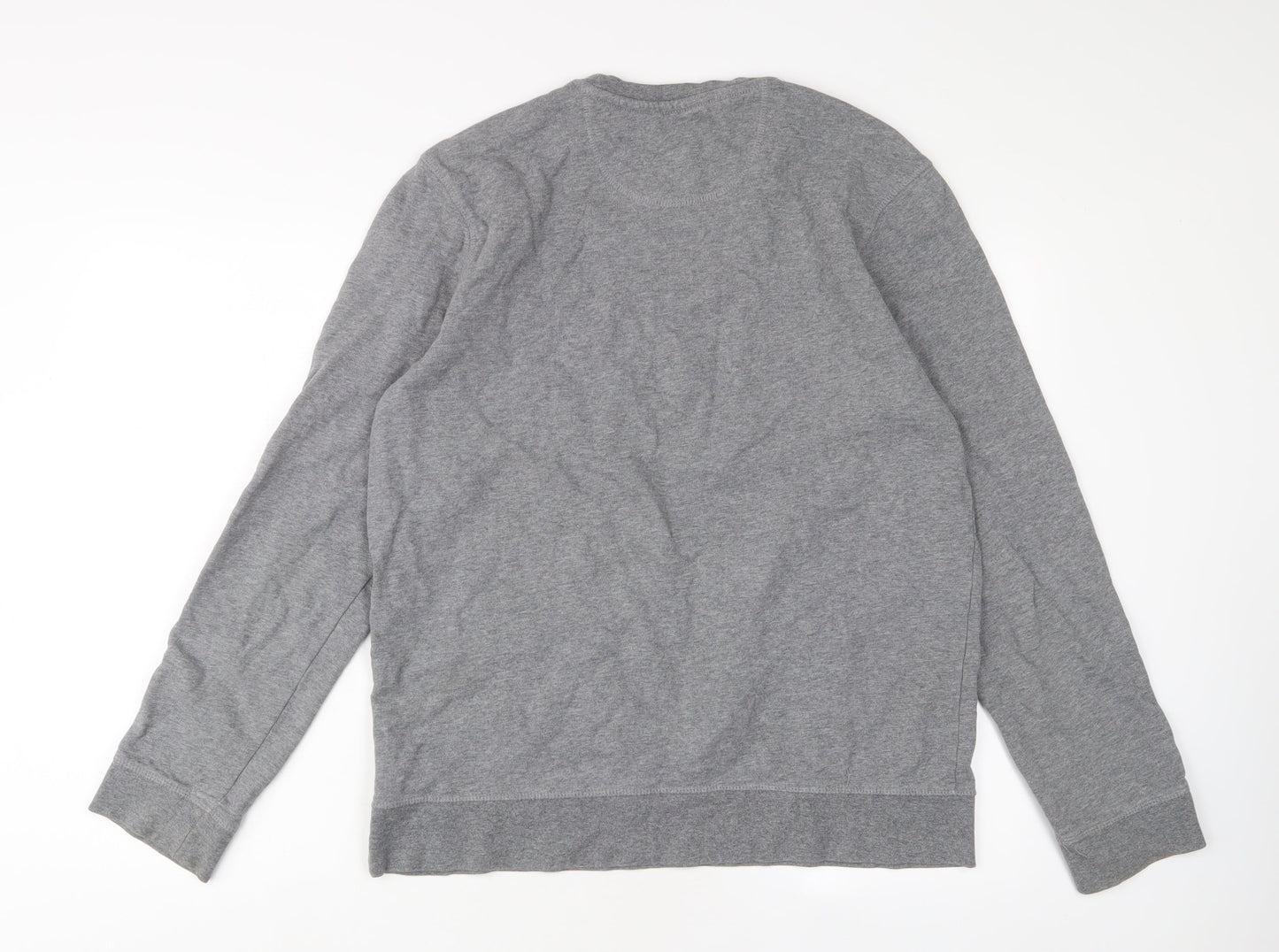 Marks and Spencer Mens Grey Cotton Pullover Sweatshirt Size M