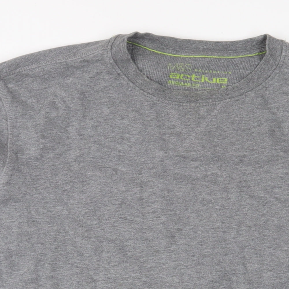 Marks and Spencer Mens Grey Cotton Pullover Sweatshirt Size M