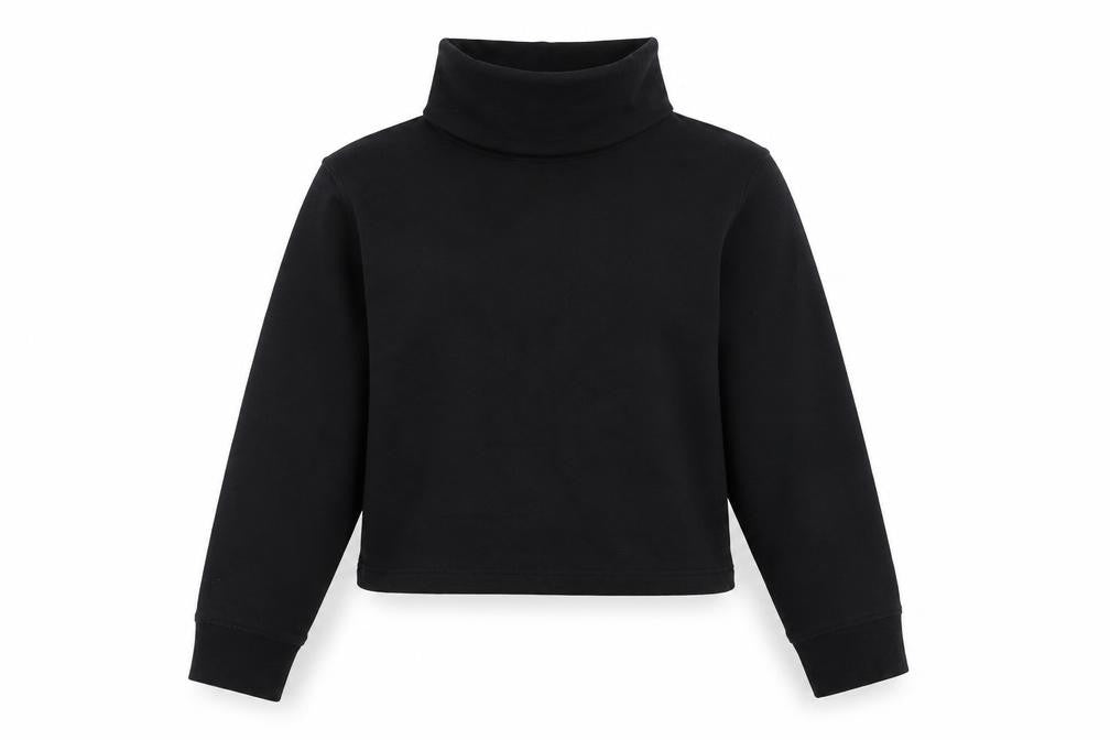 Zara Womens Black Cotton Pullover Sweatshirt Size S Pullover