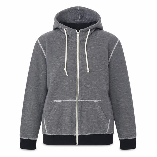 H&M Womens Blue Cotton Full Zip Hoodie Size M Zip