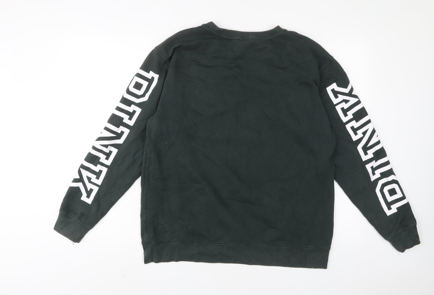 PINK Mens Green Cotton Pullover Sweatshirt Size M