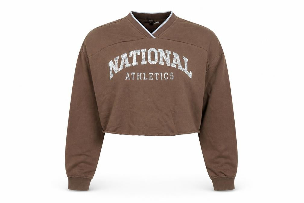 H&M Womens Brown Cotton Pullover Sweatshirt Size S Pullover