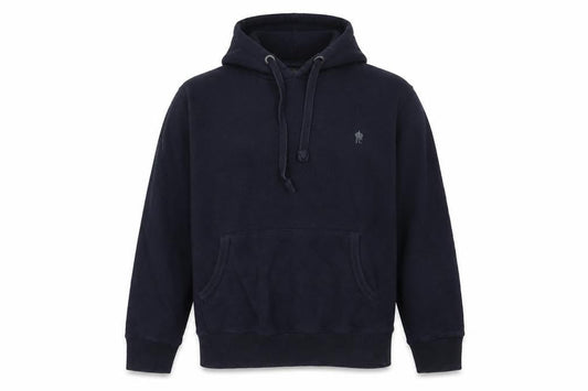 French Connection Mens Blue Cotton Pullover Hoodie Size L - Logo