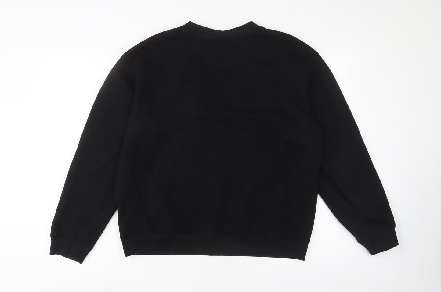 it's Simple Mens Black Cotton Pullover Sweatshirt Size M