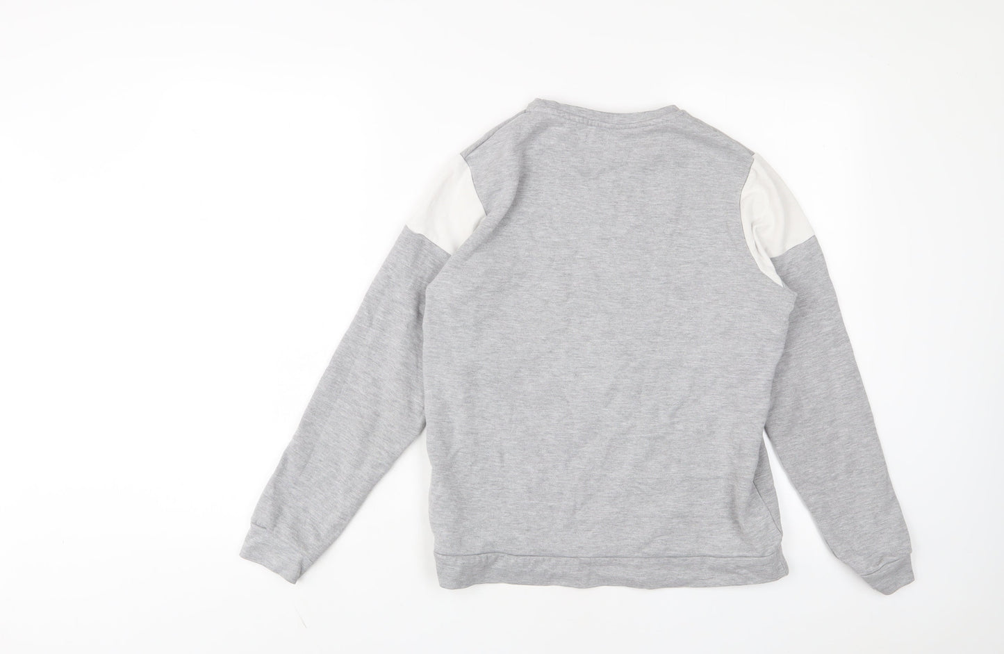 River Island Boys Grey Cotton Pullover Sweatshirt Size 13-14 Years Pullover