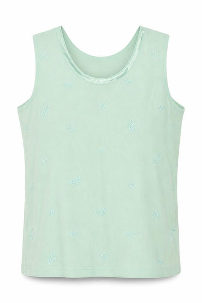 Bonmarché Womens Green Polyester Basic T-Shirt Size S Round Neck - Ribbed