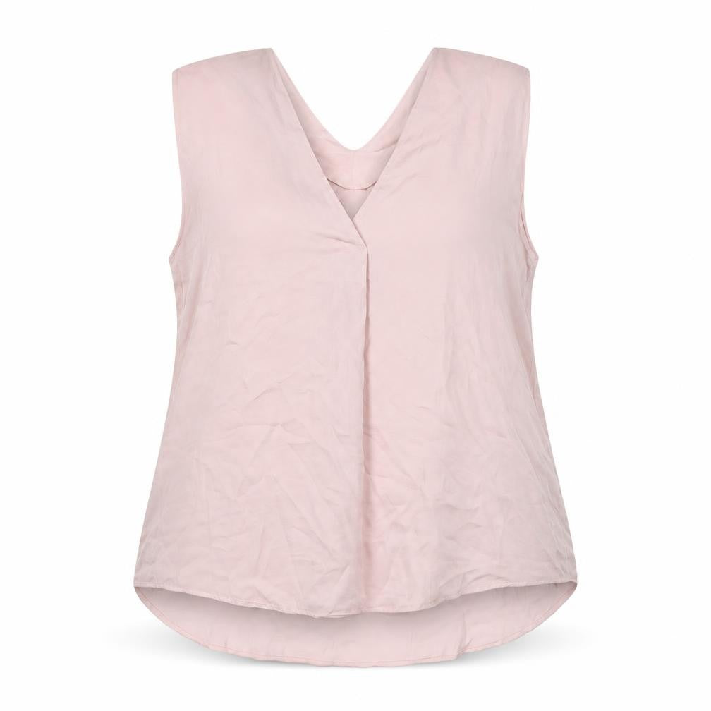 Marks & Spencer Womens Pink Polyester Basic Tank Size 18 V-Neck