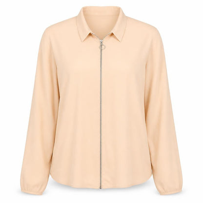 Marks & Spencer Womens Beige Polyester Basic Blouse Size 12 Collared