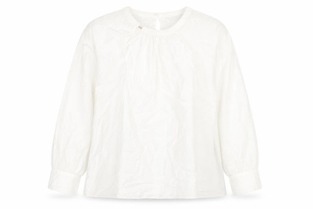 Marks & Spencer Womens White Viscose Basic Blouse Size 18 Round Neck