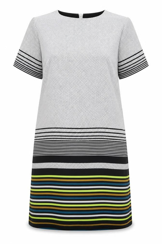 Boohoo Womens Multicoloured Polyester A-Line Size 8 Roll Neck Zip