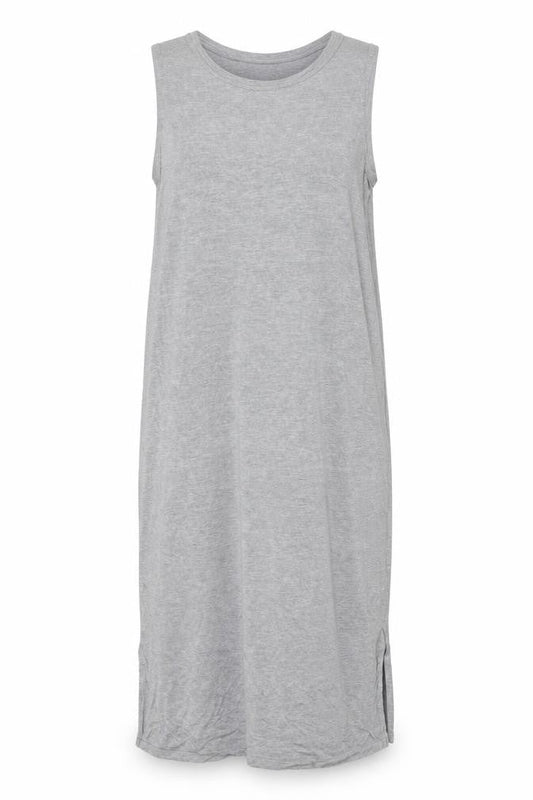 H&M Womens Grey Viscose Tank Dress Size M Round Neck Pullover