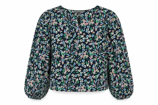 Marks and Spencer Womens Multicoloured Floral Polyester Basic Blouse Size 10 Round Neck