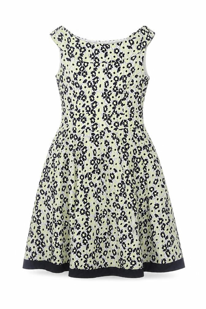 Principles Womens Multicoloured Floral Cotton Fit & Flare Size 12 Round Neck Zip