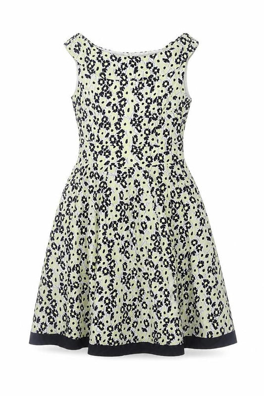 Principles Womens Multicoloured Floral Cotton Fit & Flare Size 12 Round Neck Zip