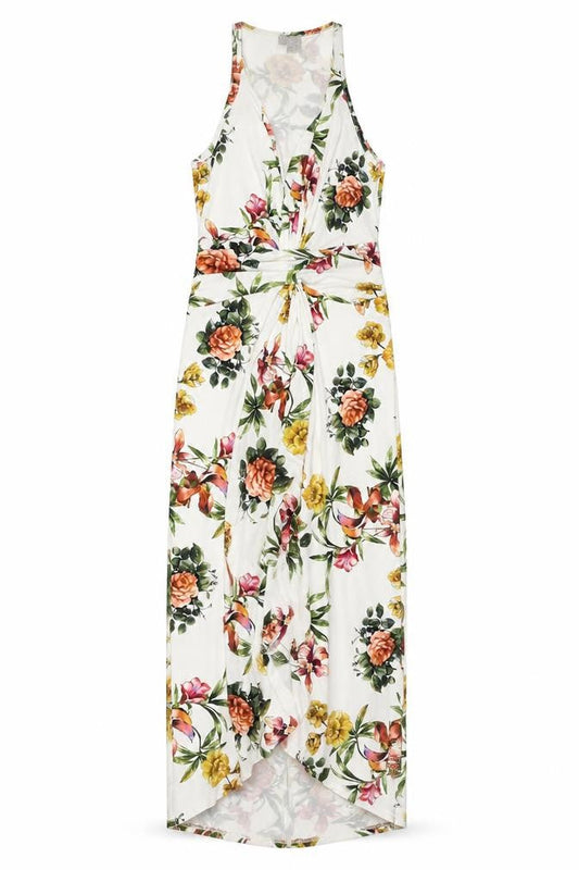 ASOS Womens Multicoloured Floral Polyester Maxi Size 6 V-Neck Pullover