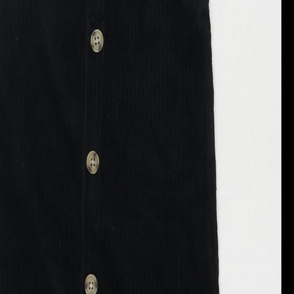 Close-up detail of Denim & Co. girls’ beige cotton a-line, size 12-13, years round neck pullover