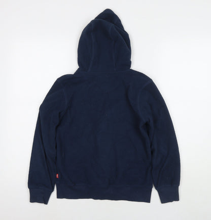Back view of Levi's boys’ blue jacket, size 10, years zip