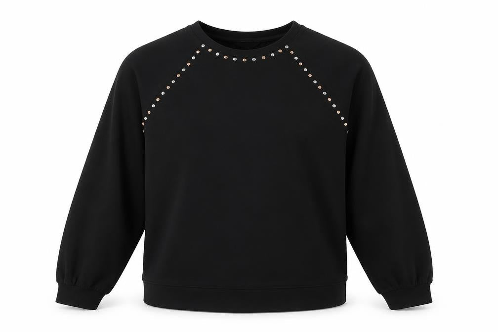 NEXT Womens Black Cotton Pullover Sweatshirt Size M Pullover