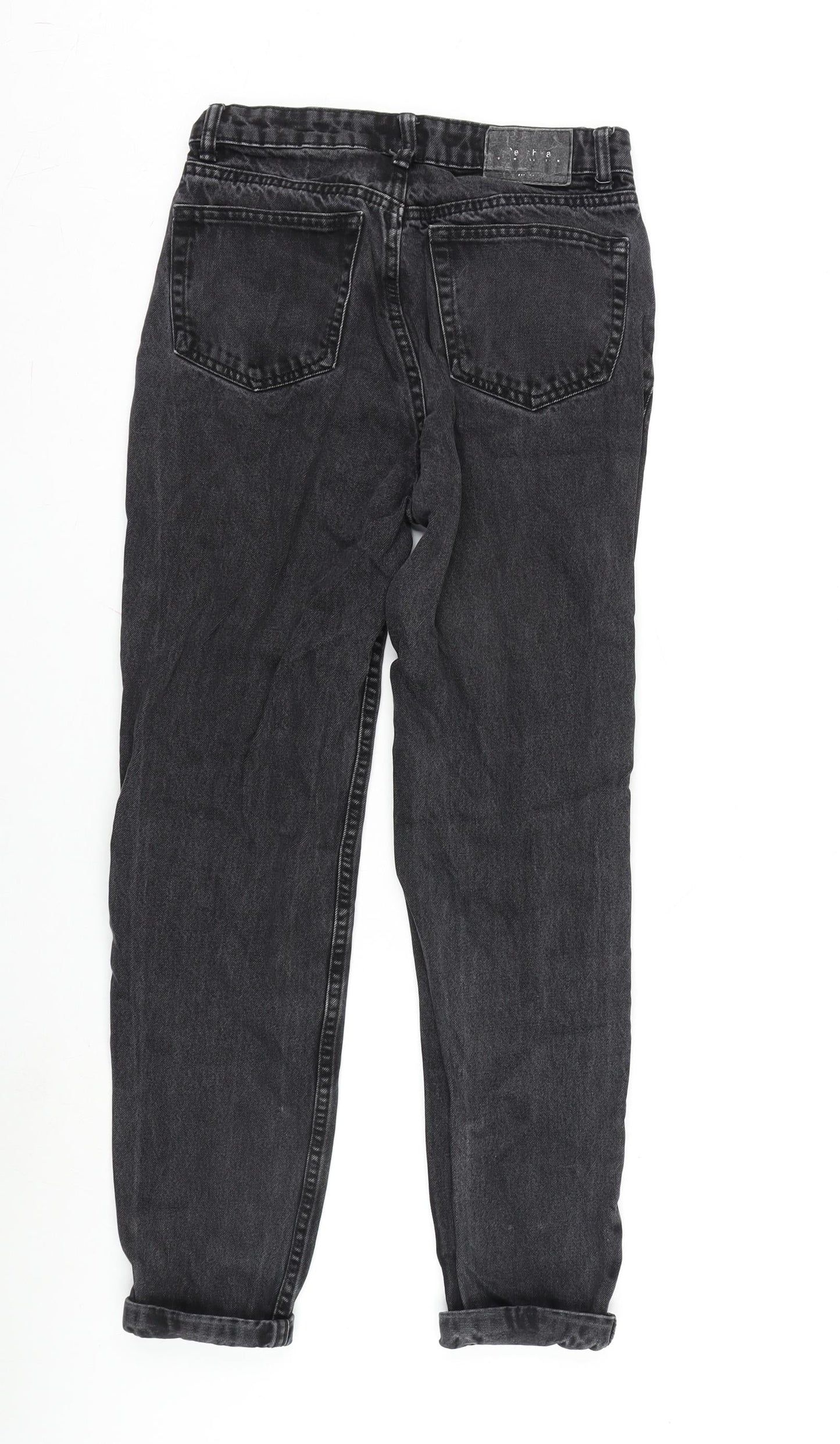 Berksha Womens Grey Cotton Straight Jeans Size 27 in L26.5 in Regular Zip