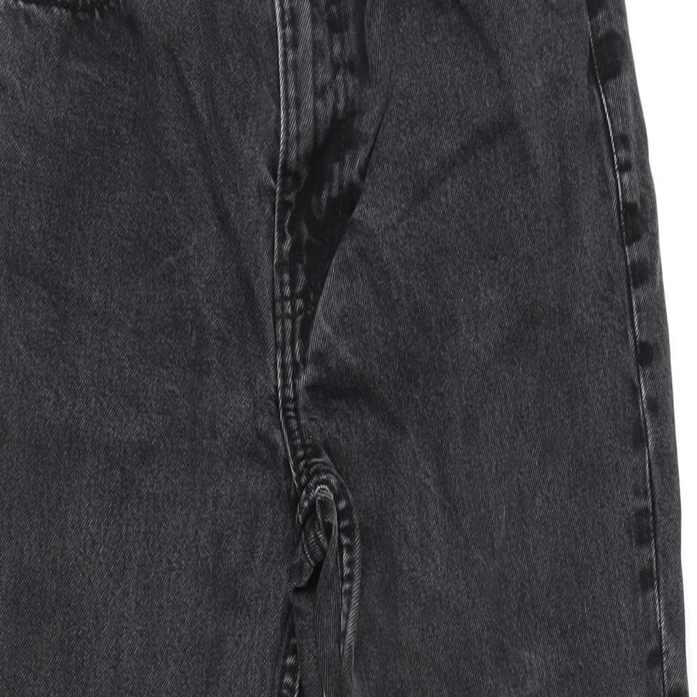 Berksha Womens Grey Cotton Straight Jeans Size 27 in L26.5 in Regular Zip