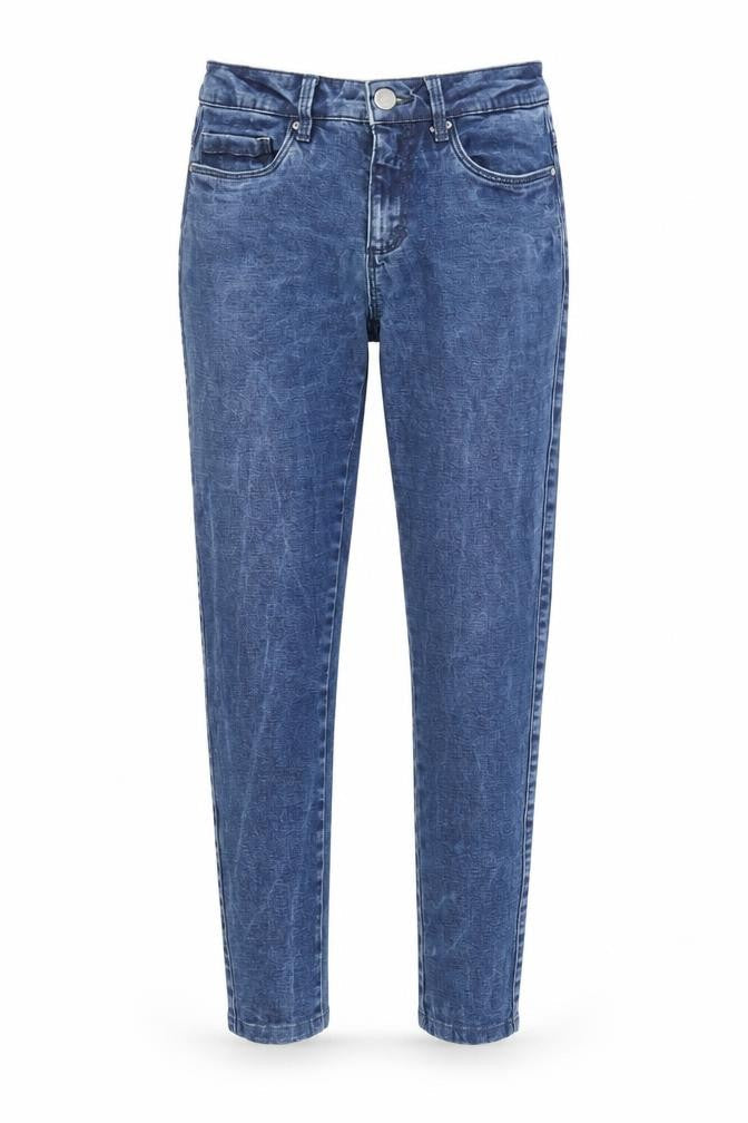 Only Womens Blue Cotton Blend Tapered Jeans Size 24 in L25 in Regular Zip