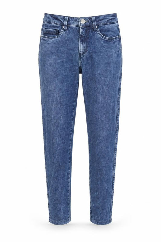 Only Womens Blue Cotton Blend Tapered Jeans Size 24 in L25 in Regular Zip