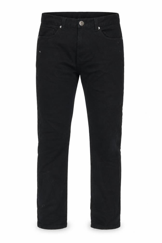 Denim & Co. Mens Black Cotton Blend Straight Jeans Size 30 in L30 in Regular Zip