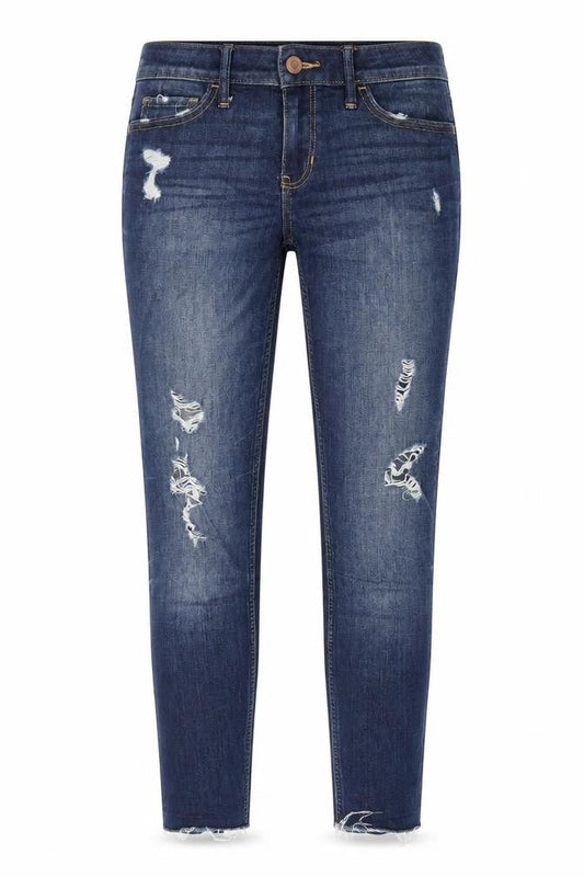 Hollister Womens Blue Cotton Blend Tapered Jeans Size 27 in L29 in Regular Zip
