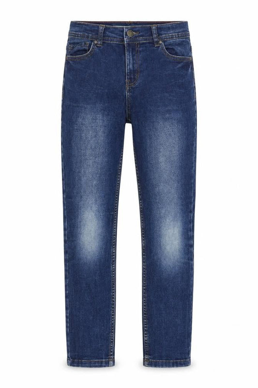 Hollister Girls Blue Cotton Straight Jeans Size 9-10 Years L24.5 in Regular Zip
