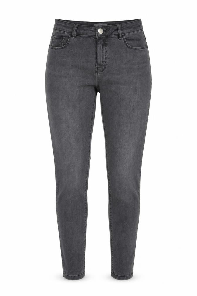 Dorothy Perkins Womens Grey Cotton Blend Tapered Jeans Size 10 L28.5 in Regular Zip