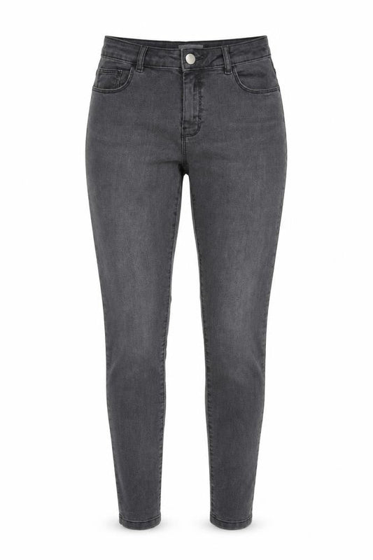 Dorothy Perkins Womens Grey Cotton Blend Tapered Jeans Size 10 L28.5 in Regular Zip