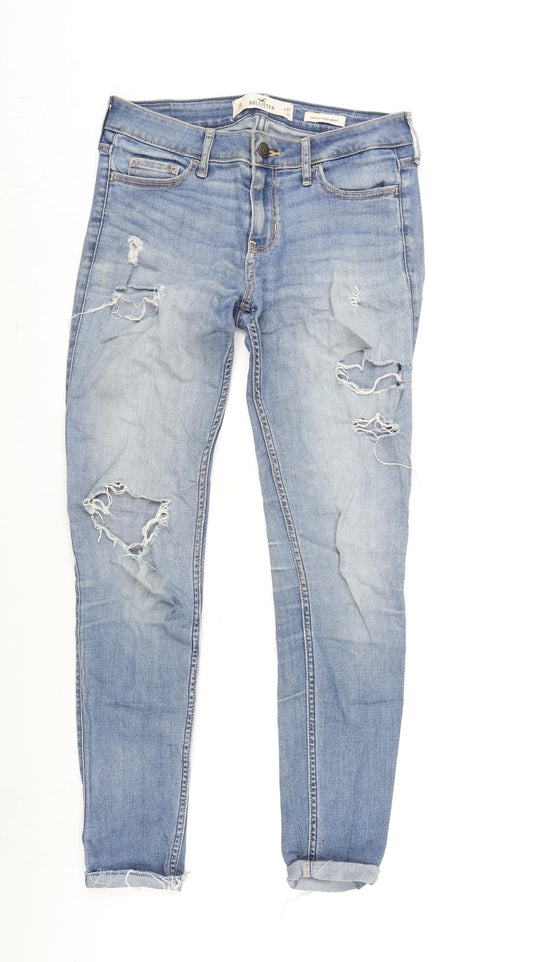Hollister Womens Blue Cotton Blend Skinny Jeans Size 27 in L26.5 in Regular Zip