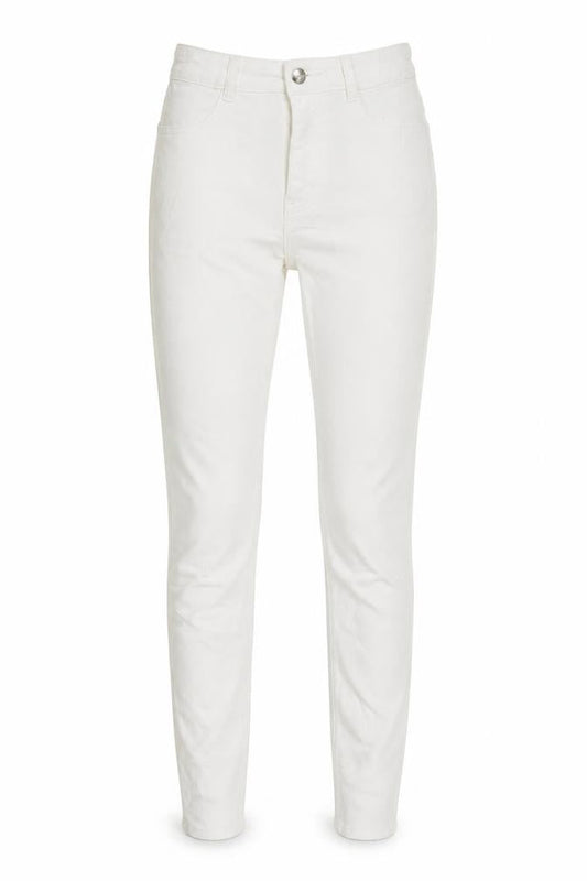 Pull&Bear Womens White Cotton Skinny Jeans Size 6 L28 in Regular Zip
