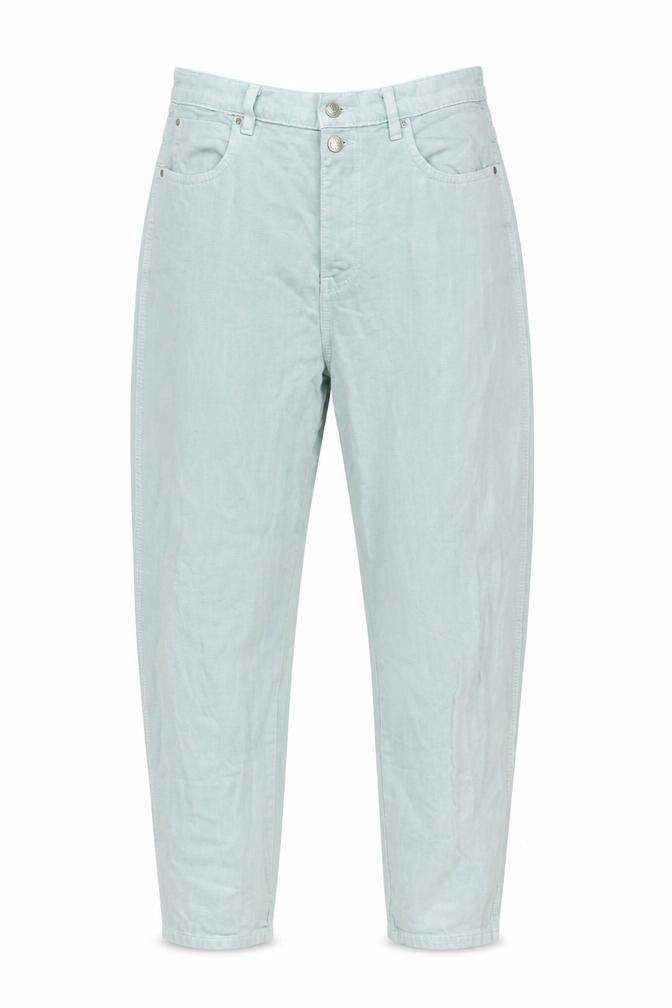 Mango Womens Green Cotton Mom Jeans Size 12 L29 in Regular Zip