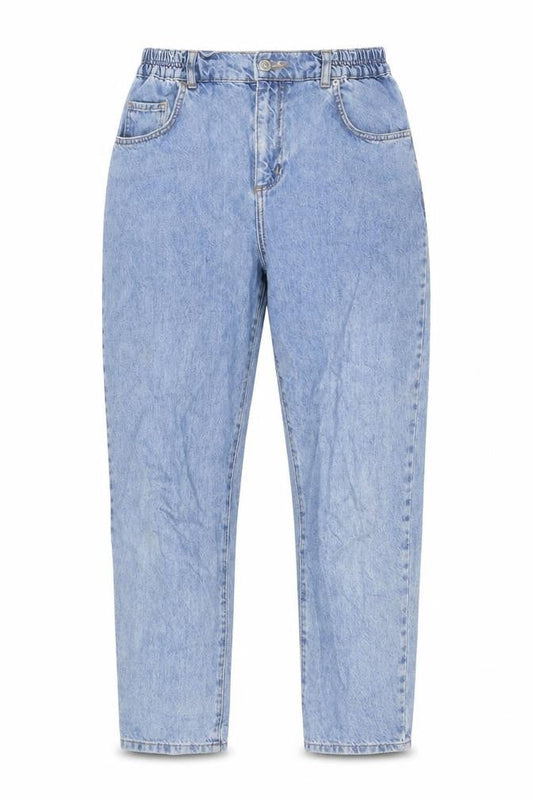 Topshop Womens Blue Cotton Mom Jeans Size 30 in L29 in Regular Zip - Elasticated Waist