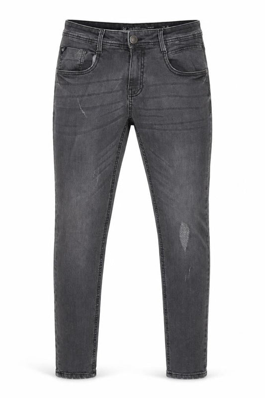 Duck and Cover Mens Grey Herringbone Cotton Skinny Jeans Size 30 in L33 in Slim Zip
