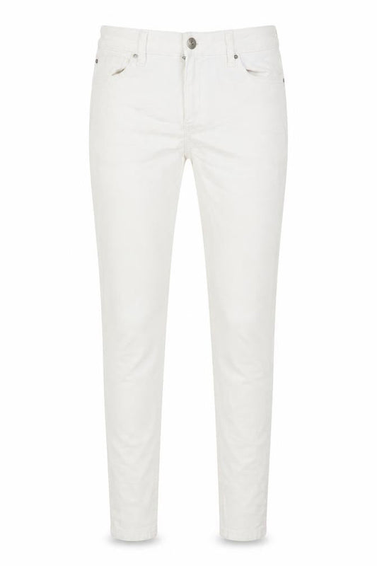 Marks & Spencer Womens White Cotton Skinny Jeans Size 12 L26 in Regular Button