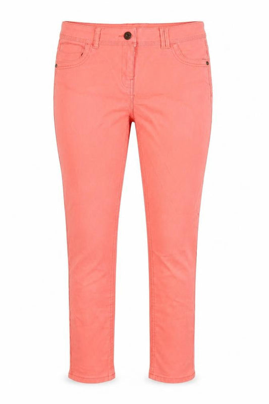 George Womens Orange Cotton Cropped Jeans Size 12 L28 in Regular Button