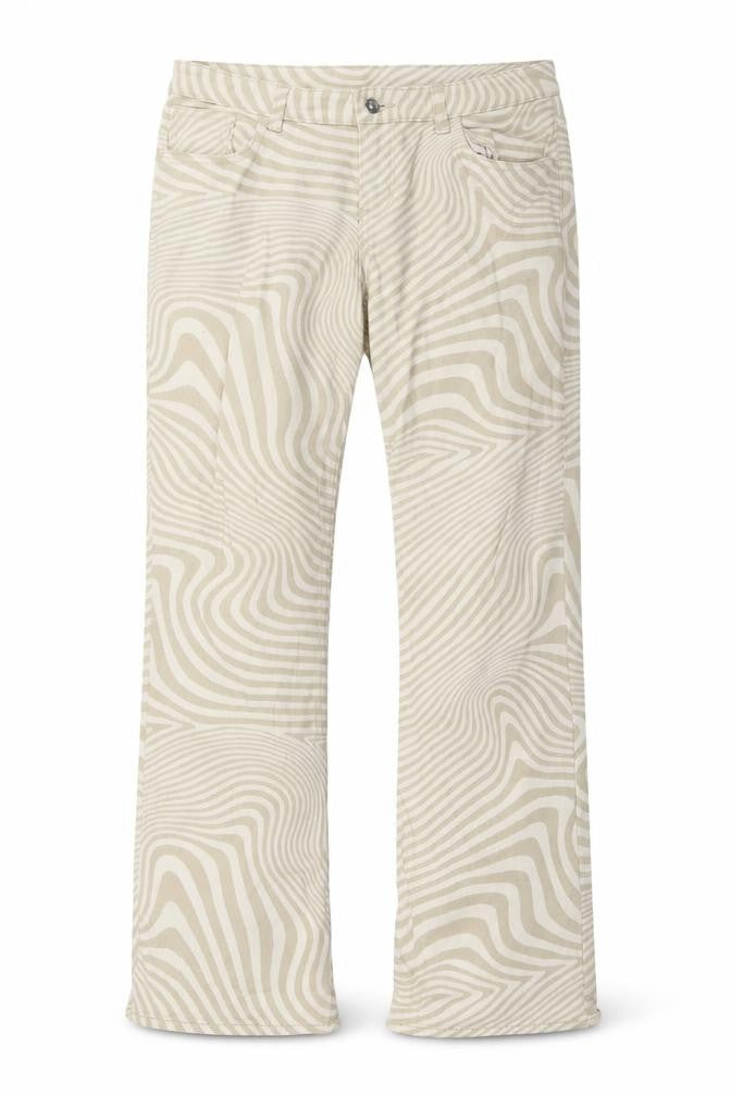 Divided by H&M Womens Beige Cotton Bootcut Jeans Size 12 L31 in Regular Button
