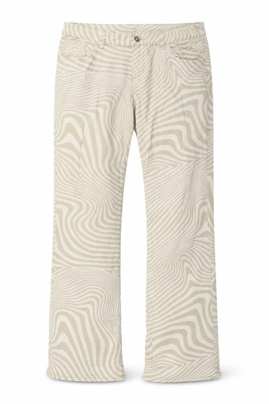Divided by H&M Womens Beige Cotton Bootcut Jeans Size 12 L31 in Regular Button