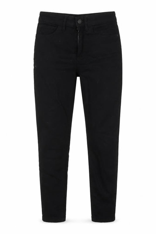 Marks & Spencer Womens Black Cotton Skinny Jeans Size 6 L26 in Regular Button