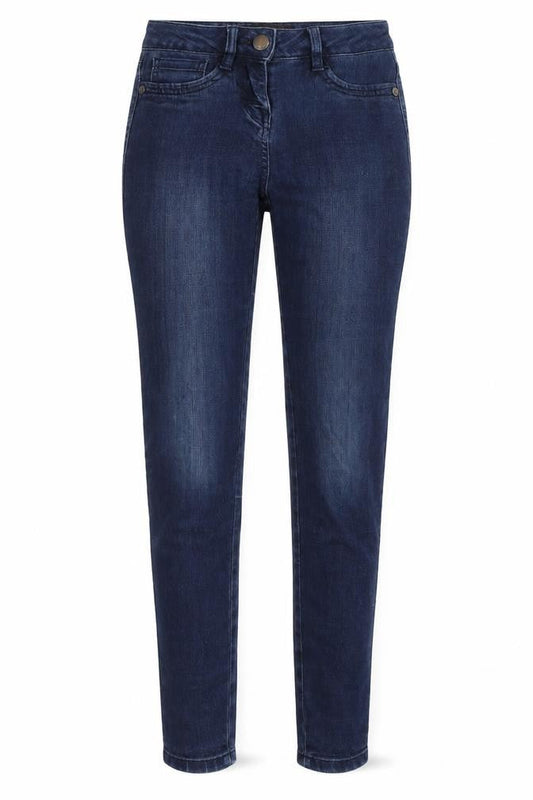 Next Womens Blue Cotton Skinny Jeans Size 6 L27 in Regular Button