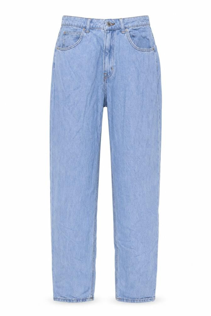 &Denim Womens Blue Cotton Mom Jeans Size 10 L32 in Regular Button