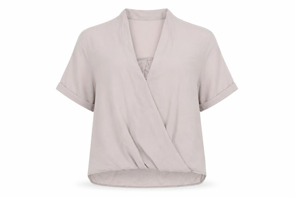 Topshop Womens Pink Polyester Basic Blouse Size 10 V-Neck