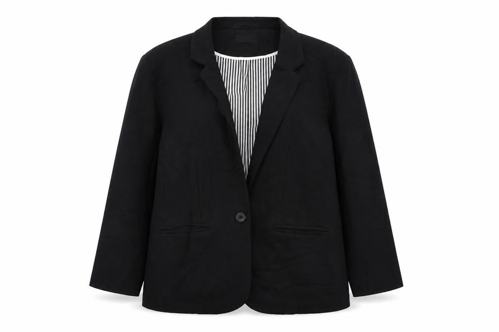 Klass Womens Black Jacket Blazer Size 16 Button