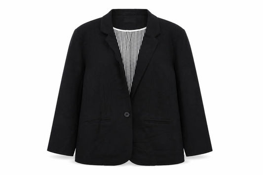 Klass Womens Black Jacket Blazer Size 16 Button